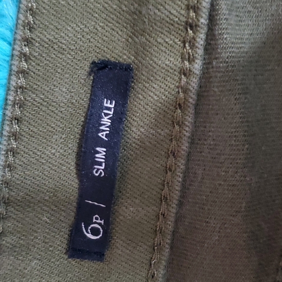 Talbots Olive Green Denim Ankle Jeans - Picture 4 of 6